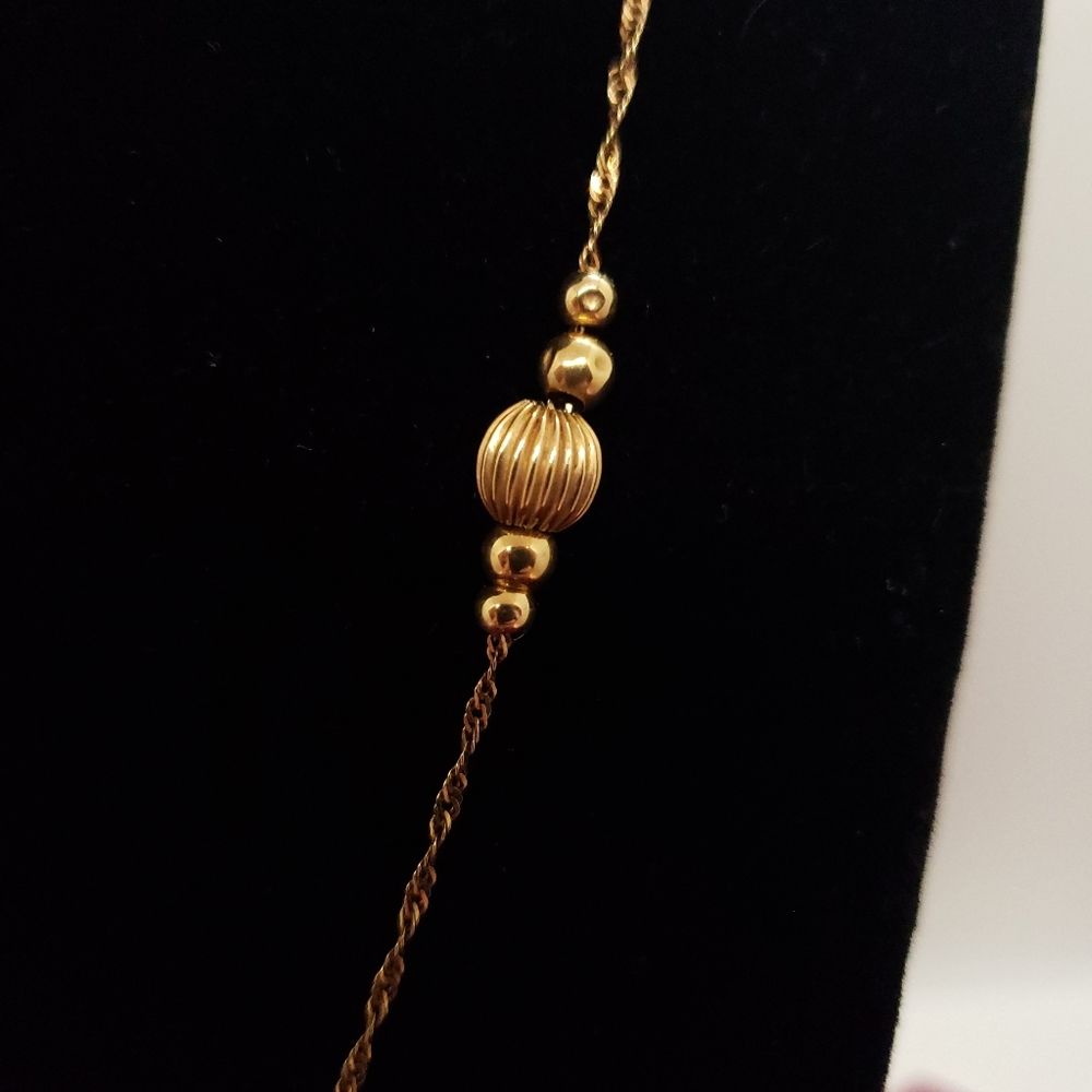Vintage Beaded Necklace 14k - Picture 2 of 3